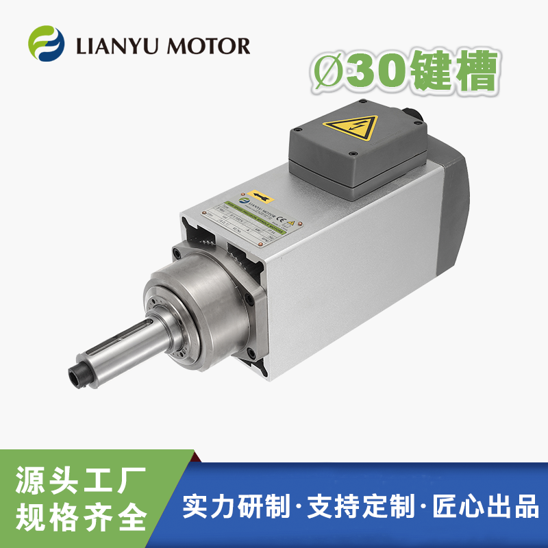 LIANYU聯(lián)昱電主軸 高速光軸電機(jī) 帶鍵槽動力頭 3.7kw12000轉(zhuǎn)雕刻電機(jī)