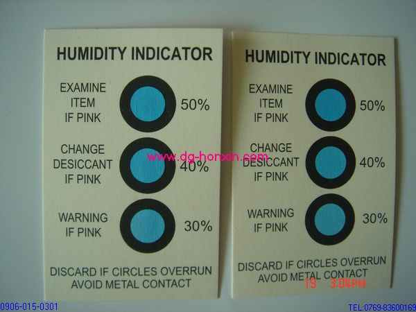 應用于IC,PCB,連接器,通訊產品濕度指示卡防潮效果好環(huán)保
