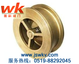 銅止回閥 H71W-10T、H71W-16T對(duì)夾式銅止回閥 江蘇唯科銅止回閥