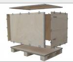 山東青島膠合板插件包裝箱，山東青島鍍鋅鋼帶插件無釘包裝箱