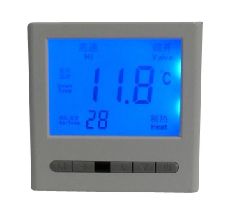 YK806液晶溫控器，風(fēng)機(jī)盤管控制器，中央空調(diào)控制面板