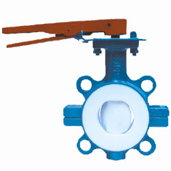 手動(dòng)襯氟蝶閥D371Fs-10/16C對(duì)夾式襯氟蝶閥D371F46