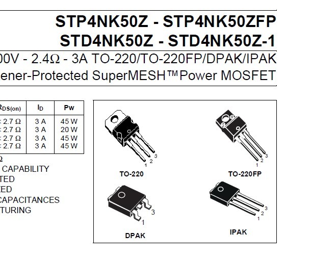 STP4NK50Z