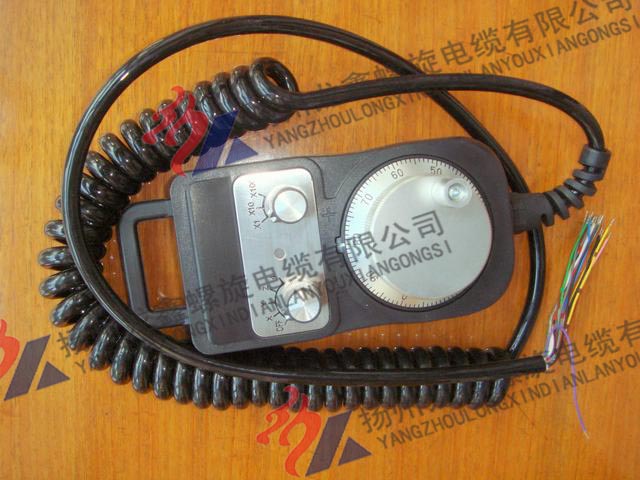 7-25芯數(shù)控機(jī)床電子手輪彈簧線，編碼器電纜，編碼器螺旋線