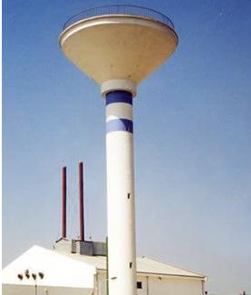 華能高空專(zhuān)業(yè)新建蘑菇型水塔