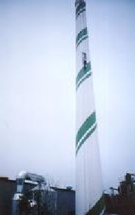 廣東省佛山高明馬賽克廠煙囪刷航標(biāo)色環(huán)