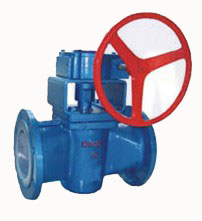 襯氟蝸輪美標(biāo)旋塞閥，襯氟旋塞閥，襯四氟旋塞閥，鋼襯氟旋塞閥