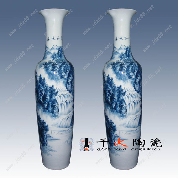 供應(yīng)瓷器花瓶 景德鎮(zhèn)大花瓶 青花大花瓶