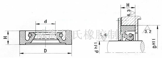 大規(guī)格夾布油封  j型夾布油封