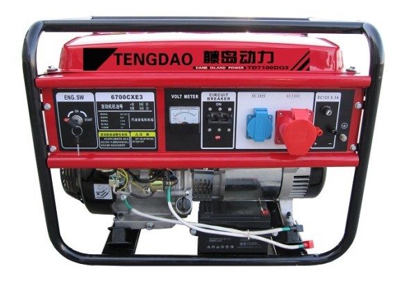藤島三相電啟動(dòng)6千瓦汽油發(fā)電機(jī)組|小型家用發(fā)電機(jī)