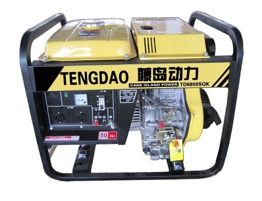 藤島5KW手啟動小型柴油發(fā)電機(jī)/開架式柴油發(fā)電機(jī)組