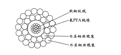 WGSPFA-8.00mm單芯氟塑料PFA絕緣雙鋼絲鎧裝承荷探測(cè)電