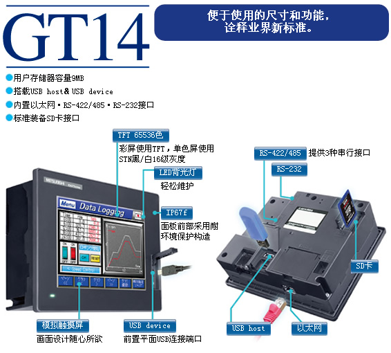 GT1265-VNBA三菱觸摸屏北京工控進步