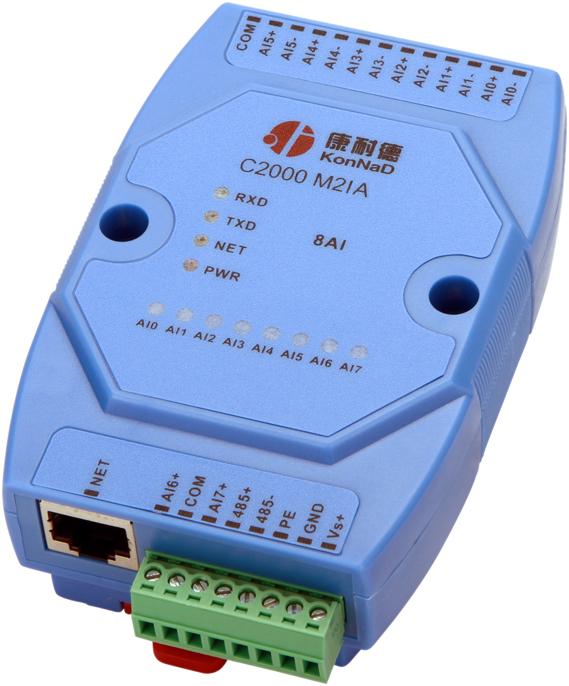 4-20mA轉(zhuǎn)RJ45，8路模擬量數(shù)據(jù)采集模塊