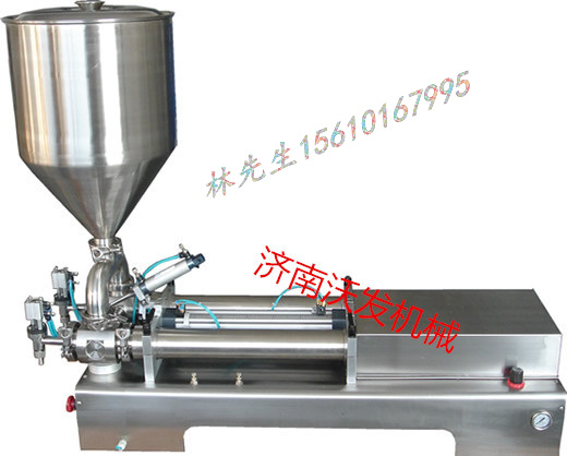 沃發(fā)機(jī)械供應(yīng)臥式膏體定量灌裝機(jī)#邯鄲麻醬/花生醬灌裝機(jī)