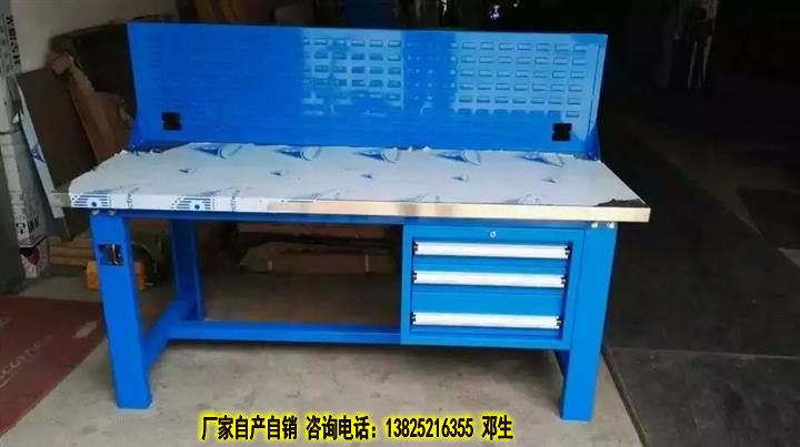 工作臺(tái)廠家直銷不銹鋼桌面組合工作臺(tái)，帶三個(gè)抽屜不銹鋼工作臺(tái)