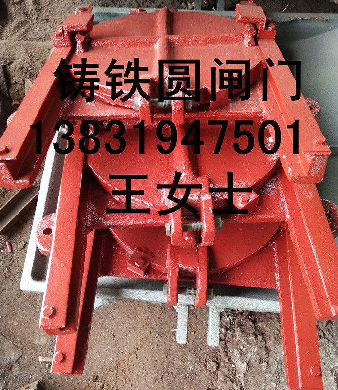 江蘇溧陽DN800圓形鑄鐵閘門鑲銅閘門