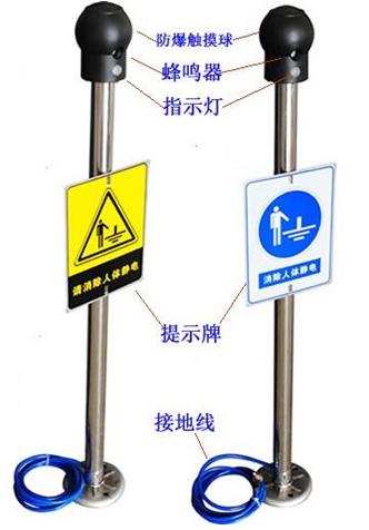 庫(kù)房人體靜電消除器/觸摸式人體靜電消除球