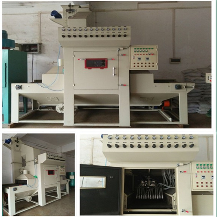 徐州減震板專用自動(dòng)噴砂機(jī)KH-SS1000-12A 自動(dòng)輸送噴砂機(jī)