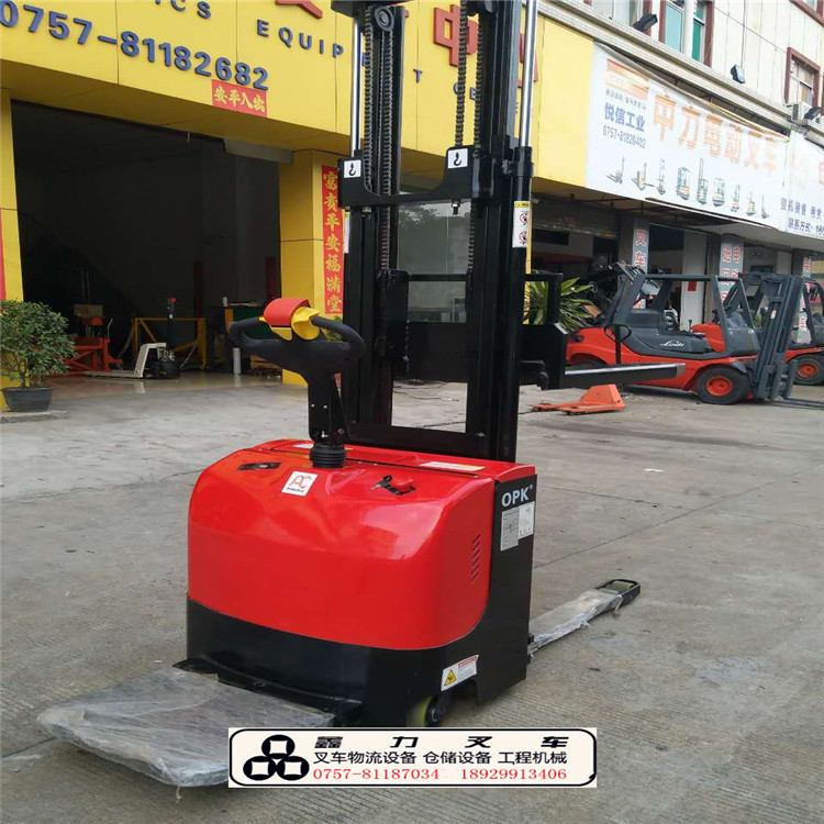 站駕式全電動(dòng)叉車 半自動(dòng)堆高車 升降鏟車 液壓升高車1噸 1.5噸 2噸