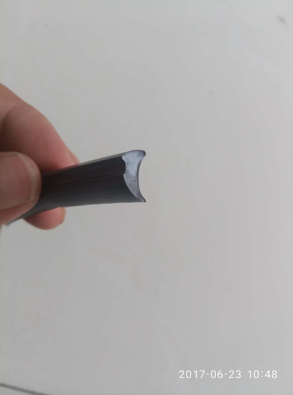 亮黑月牙膠條PVC高透明玻璃壓條推拉門玻璃皮條