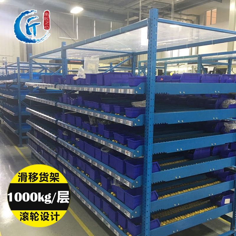 工廠流利式貨架生產(chǎn)線滑移式貨架多功能流利式貨架倉儲貨架