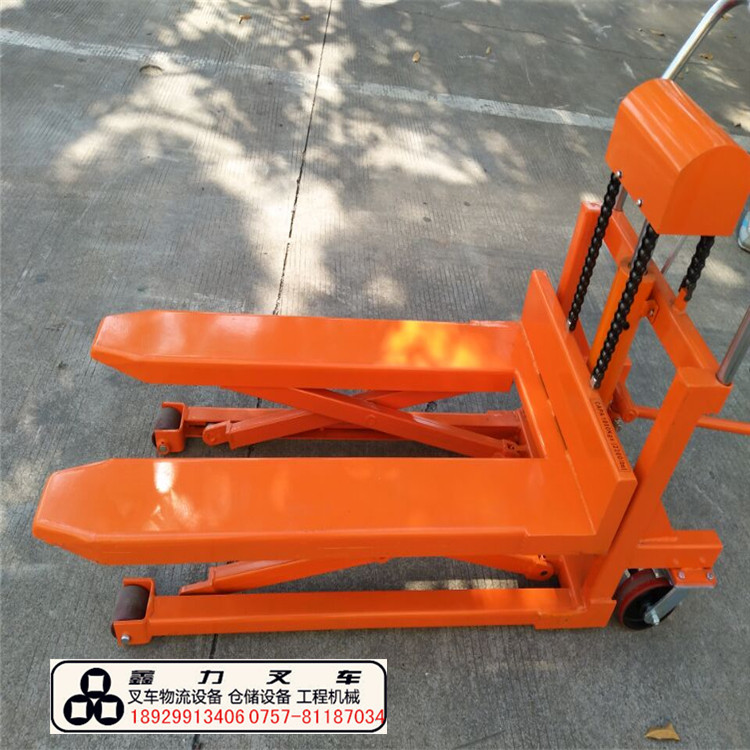 手動(dòng)液壓搬運(yùn)車 剪叉式叉車手推高升程油壓車