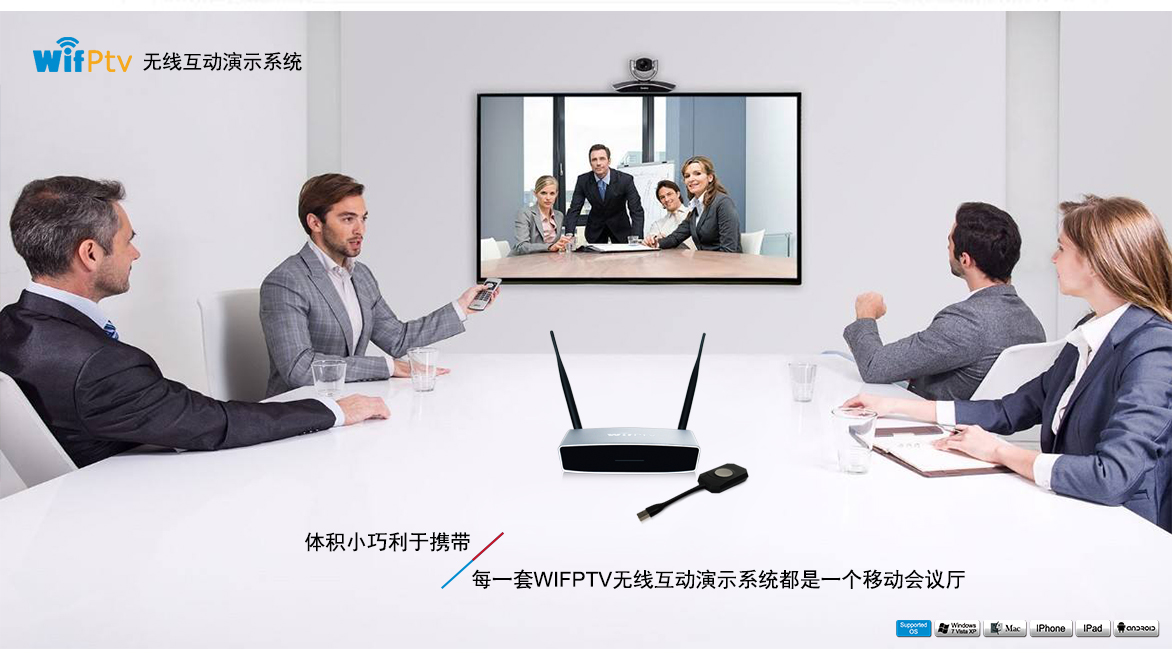 廣州眾贏會議室無線方案wifptv共享易