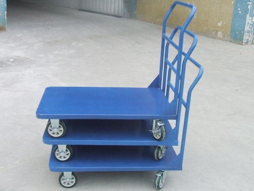批發(fā)供應(yīng)現(xiàn)貨手推車 車間搬運(yùn)平板車 三層工具手推車