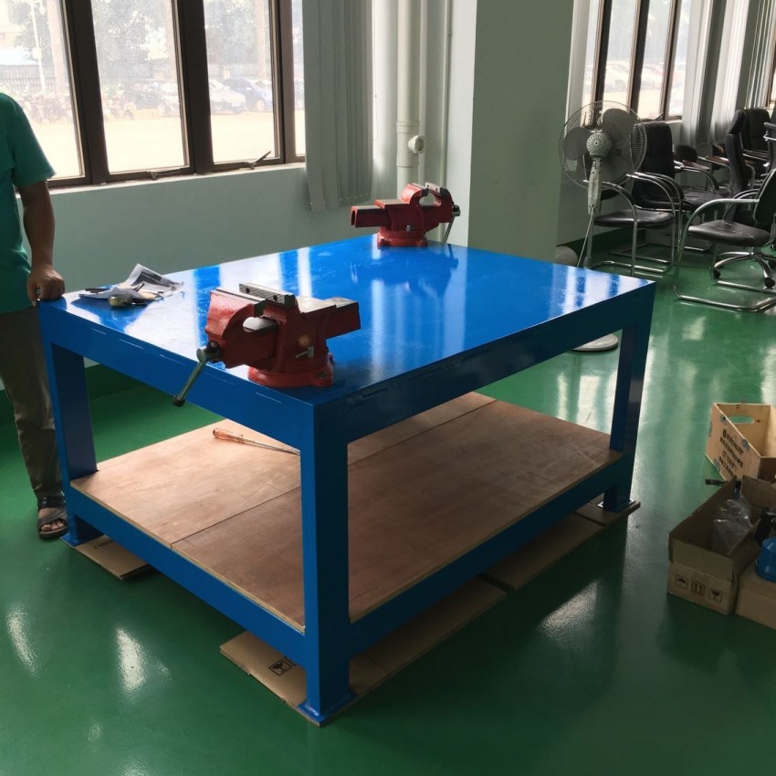 供應(yīng)定做鐵皮包面鉗工臺，不銹鋼包面鉗工臺，防靜電鉗工臺