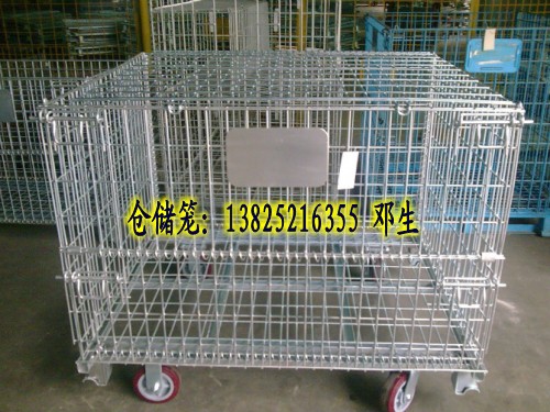 直銷蘿崗折疊式倉儲籠，車間移動儲物籠，百利豐公司有現(xiàn)貨