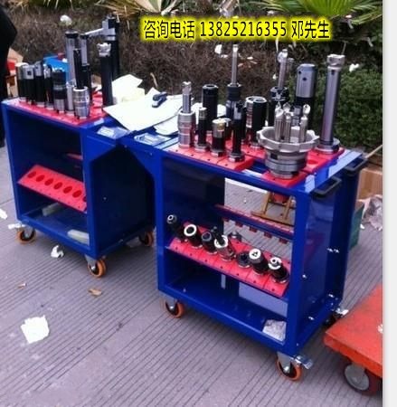 供應(yīng)手推移動刀具車 HSK63刀柄存放車 廠家可定制