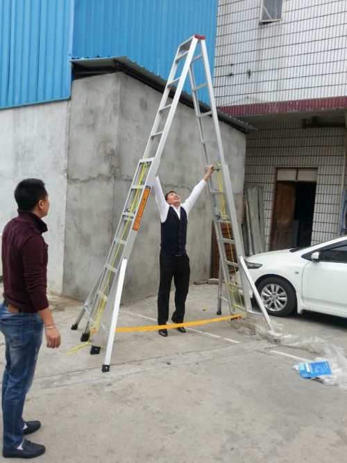 7米登高作業(yè)梯，3米登高維修梯，鋁合金人字梯伸縮梯批發(fā)廠家