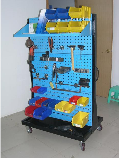 專業(yè)生產(chǎn)車間五金工具架，雙面掛工具架，移動(dòng)工具架生產(chǎn)商