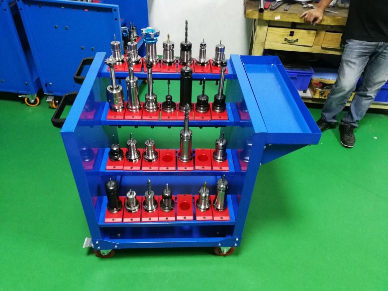 清遠(yuǎn)刀具車，簡易刀具車存放HSK63刀柄，刀具整理車