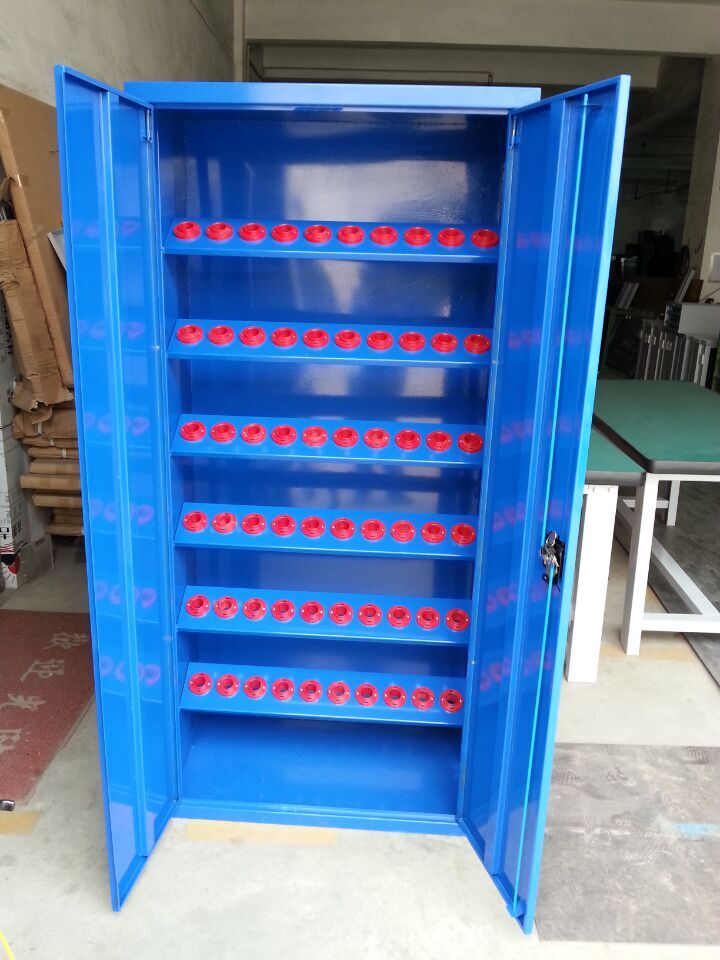 數控刀具柜生產商，HSK80刀具存放柜價格，雙開門刀具柜圖片