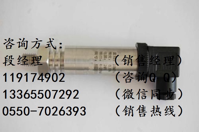 新疆赫斯曼接頭壓力變送器