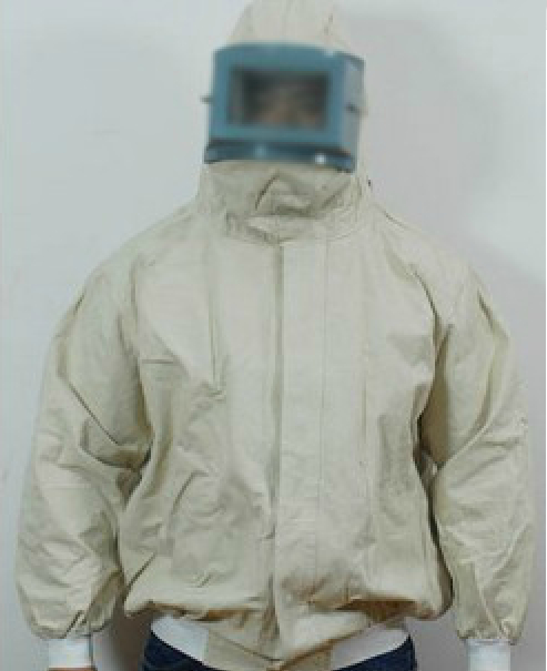 南京平面玻璃噴砂防護(hù)服 加厚耐磨帆布噴砂服 除銹噴砂服