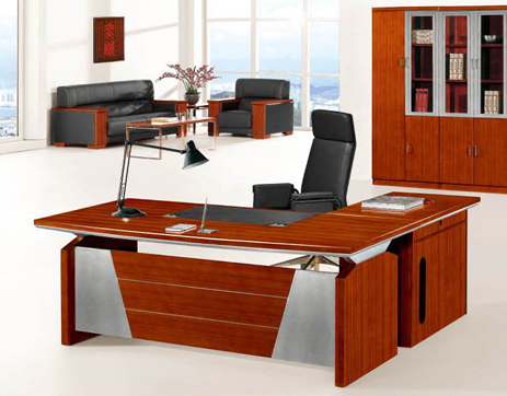 朗哥家具 實(shí)木大班臺(tái) 辦公桌 老板桌 廣東辦公家具廠20