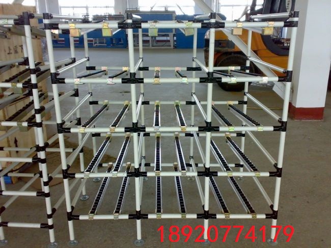 線棒流利條貨架滾輪式滑軌工作臺(tái)輕型中型庫(kù)房車(chē)間復(fù)合管精益管