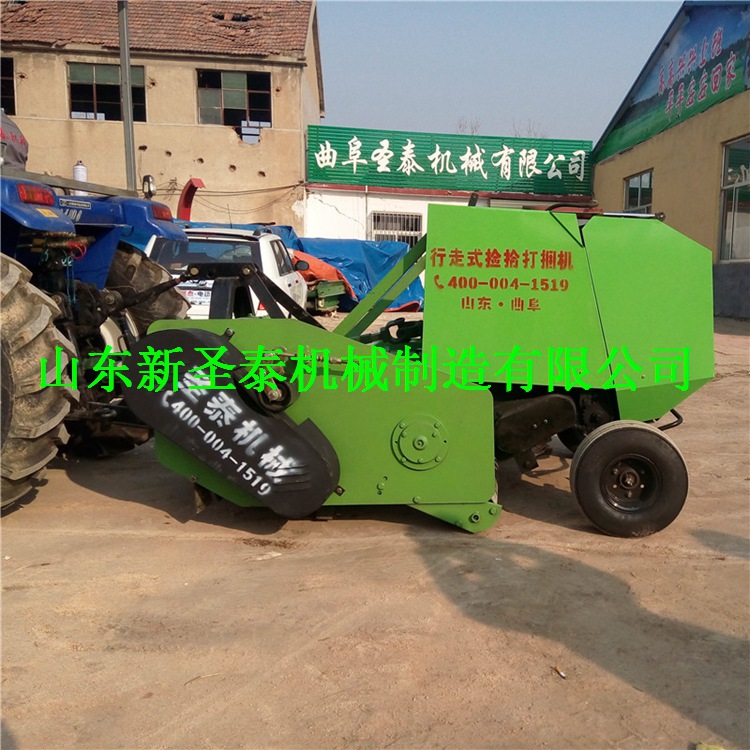 拖拉機(jī)帶秸稈粉碎打包機(jī) 麥秸稈粉碎打捆機(jī)