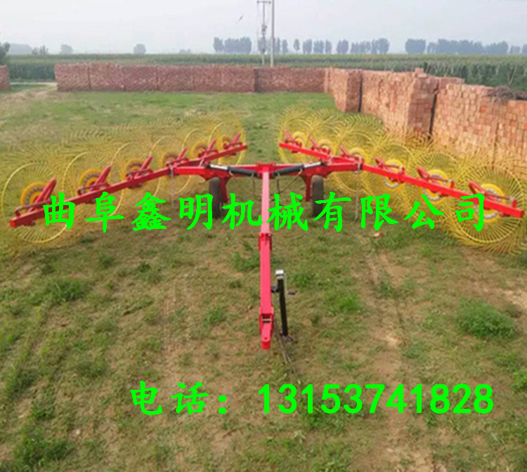 牡丹江新式摟草機(jī)價(jià)格 牽引式8盤(pán)摟草機(jī) 指盤(pán)摟草機(jī)