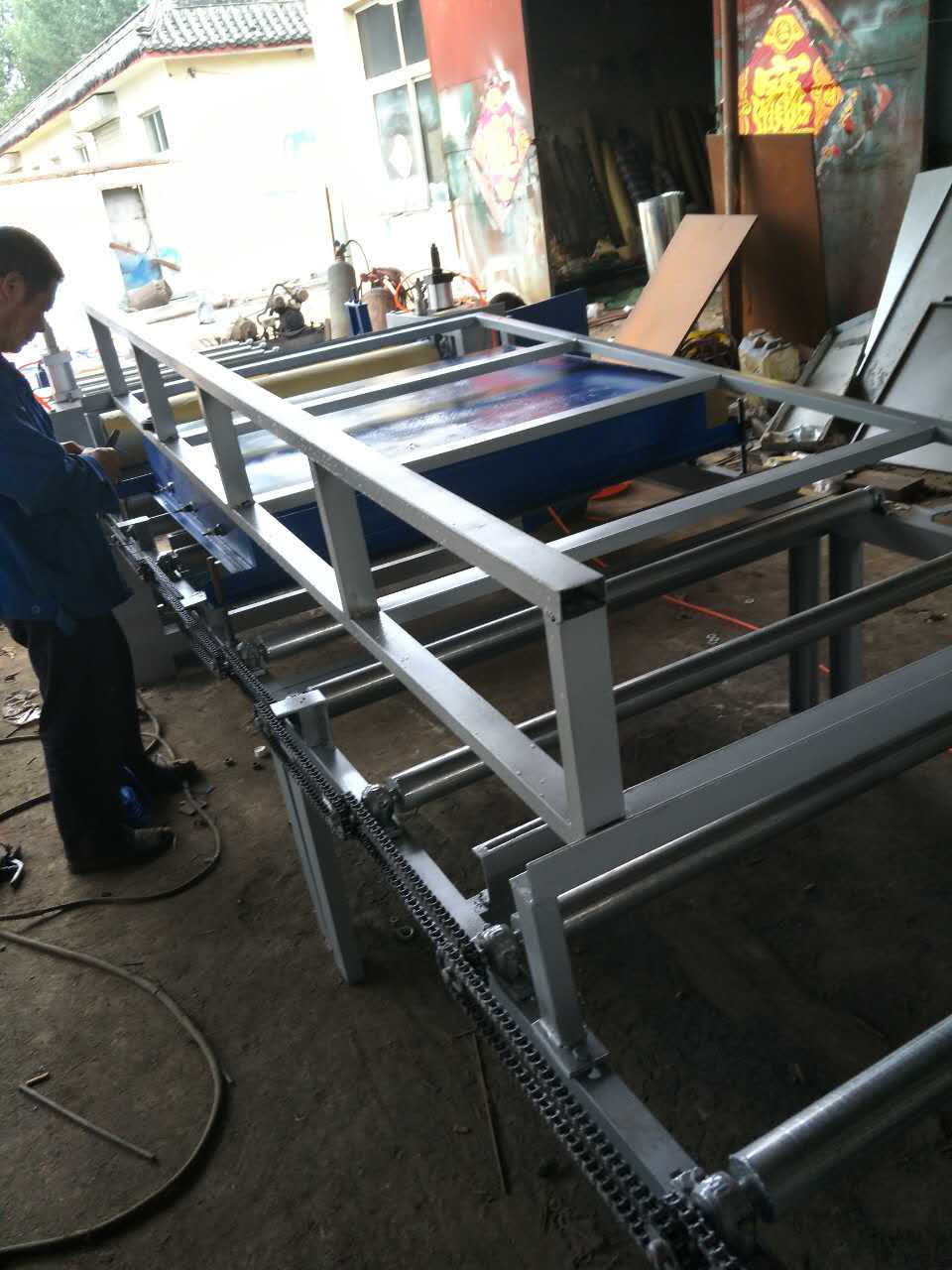 河南全自動涂膠大板貼面機貼面機1300