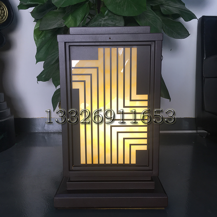 2018新款仿古銅烤漆柱頭燈明清復(fù)古仿云石圍墻燈門口燈森隆堡獨家定制