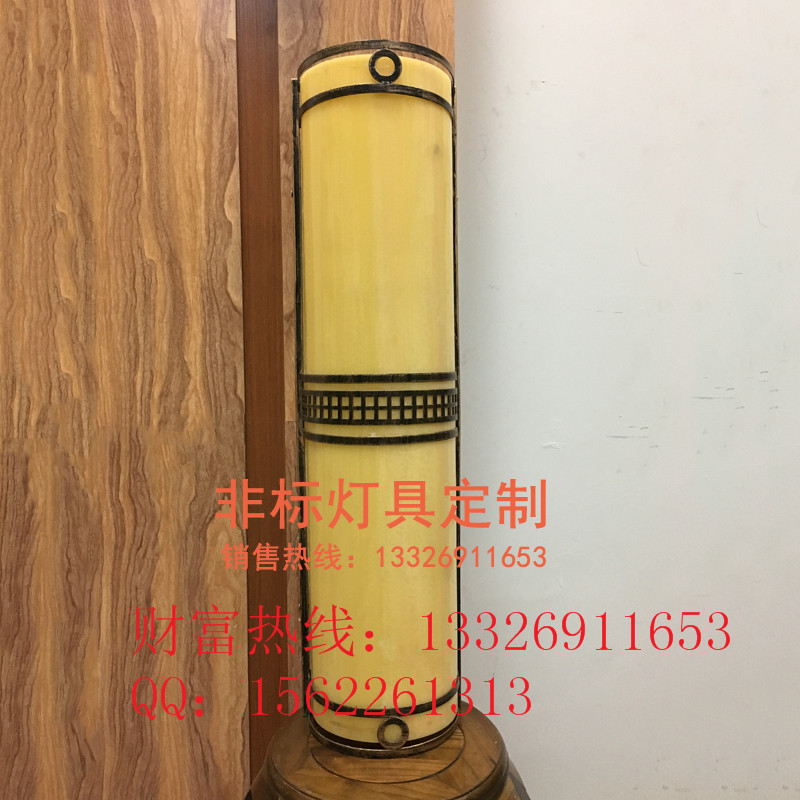 半圓形壁燈仿古銅色不銹鋼壁燈酒店圓柱子壁掛燈森隆堡定制