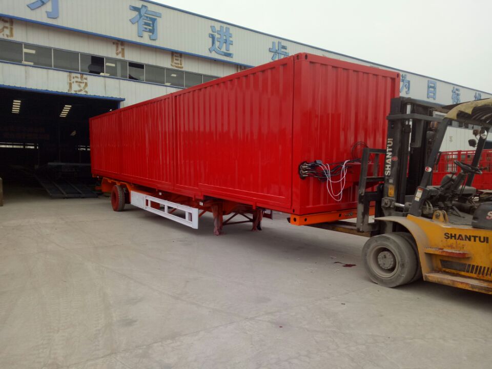 廠家銷售箱式運(yùn)輸半掛車，三橋箱式運(yùn)輸半掛車,廂式半掛車