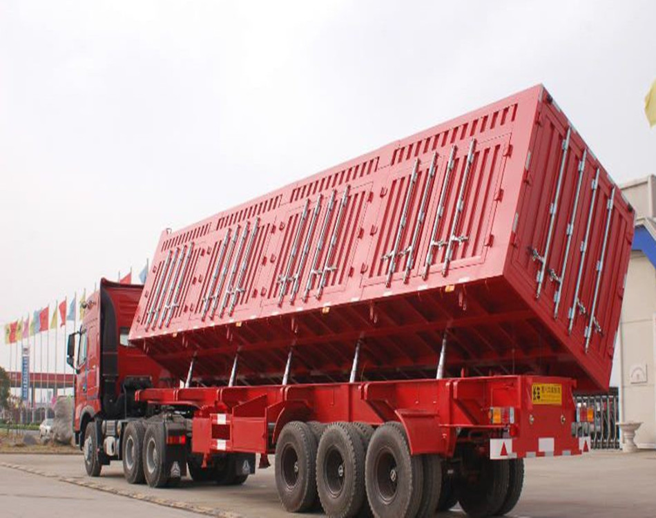 自卸式半掛車：適用于煤炭、礦石、建筑物料等散裝零散貨物的運輸。