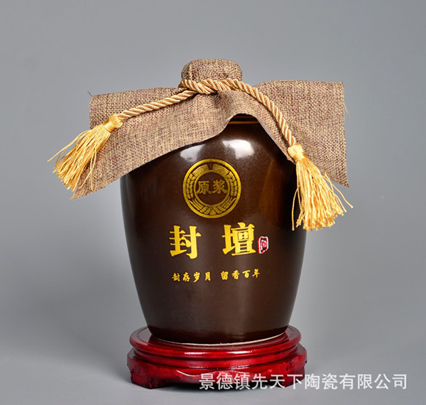10斤復(fù)古原漿封壇陶瓷酒瓶酒壇子散酒白酒瓶酒壇禮盒另配可定制