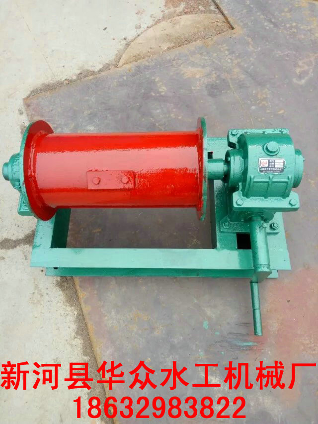 25T手電兩用的雙吊點卷揚式啟閉機吊距2米