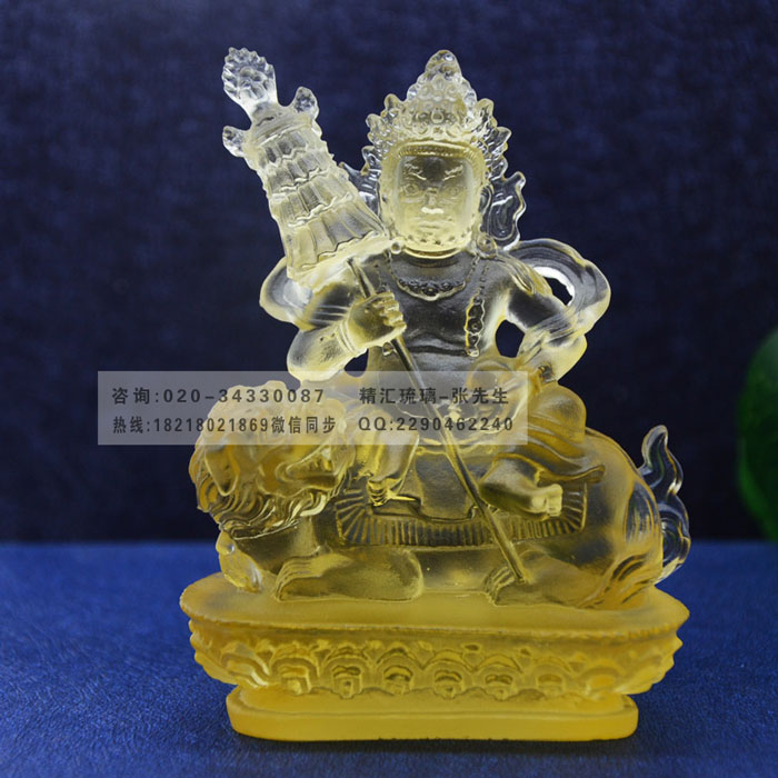 琉璃佛像廠家批發(fā)，財(cái)寶天王琉璃佛像，天津琉璃佛像工廠